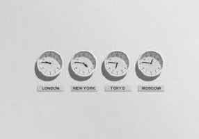 4 Clocks With Different Time Zones - Kathbern Management Toronto Executive Headhunters