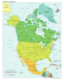 Map of North America - Kathbern Management Toronto Recruiting Agency