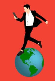 A Job Candidate Standing on a Globe - Kathbern Management Toronto Recruiting Agency
