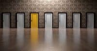 A Yellow Door In Between White Doors - Kathbern Management Toronto Recruiting Agency