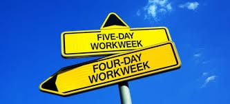 A Sign Pointing Two Ways for a 4 day workweek or a 5 day - Kathbern Management Toronto Recruiting Firm