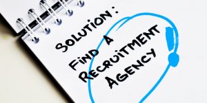 A Notebook With Recruitment Agency Circled - Kathbern Management Toronto Executive Headhunters